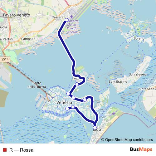 R ferry Line Map