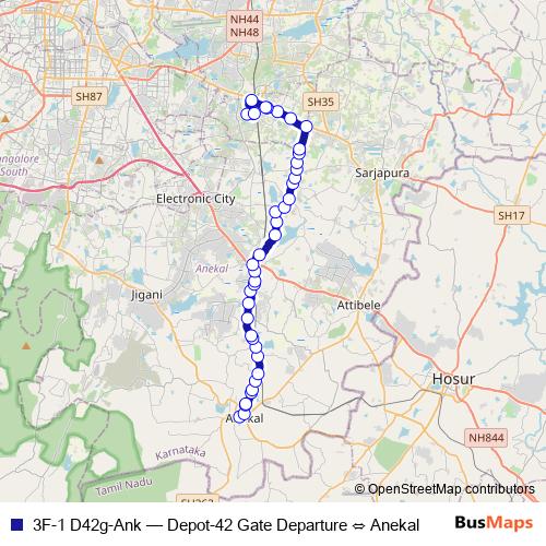 3F-1 D42g-Ank bus Line Map