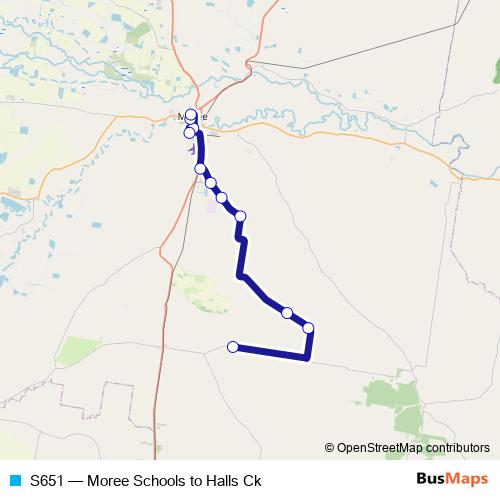 S651 bus Line Map