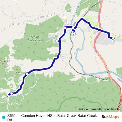 S651 bus Line Map