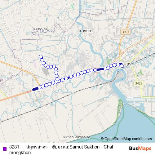 8281 bus Line Map