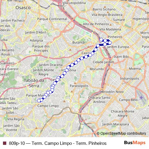 809p-10 bus Line Map