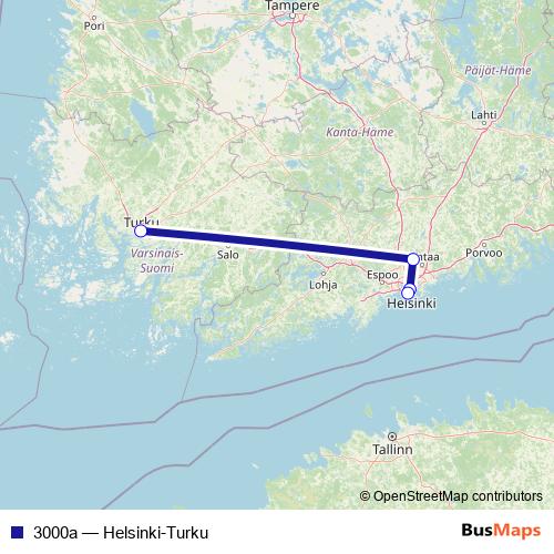 3000a bus Line Map