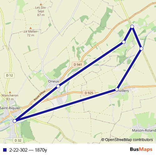 2-22-302 bus Line Map