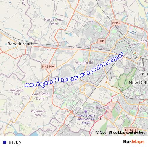 817up bus Line Map