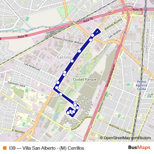 I39 bus Line Map