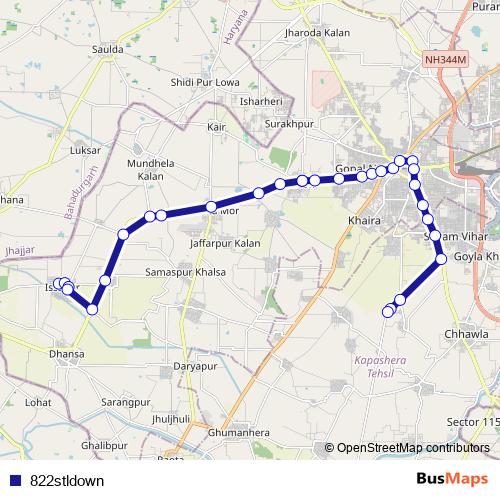 822stldown bus Line Map