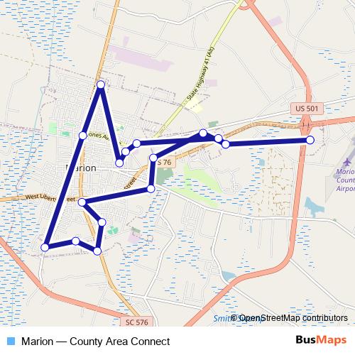 Marion bus Line Map