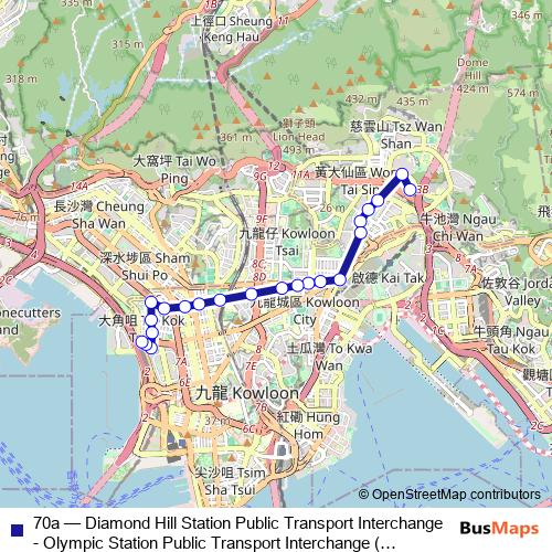 70a bus Line Map