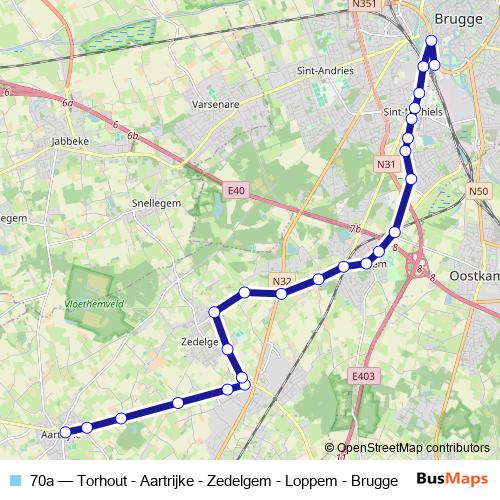 70a bus Line Map