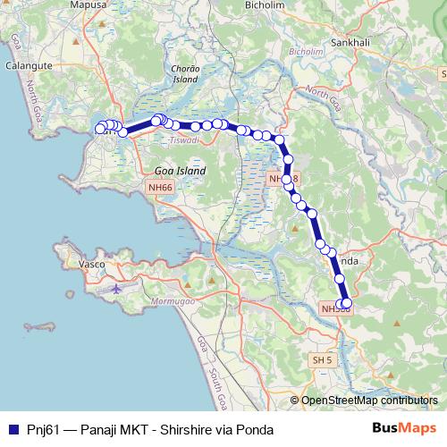 Pnj61 bus Line Map