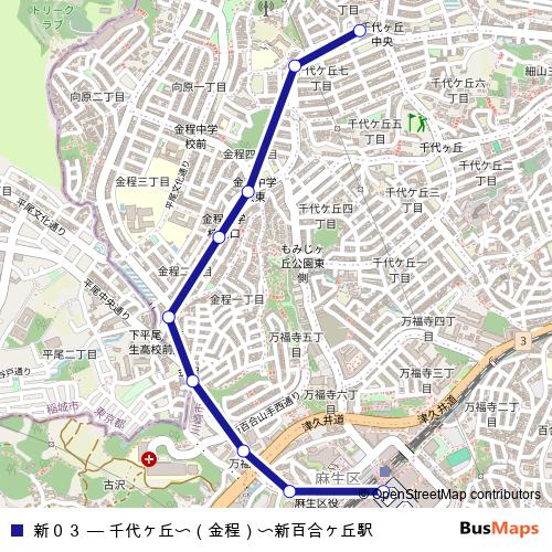 新０３ bus Line Map