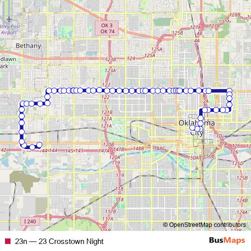 23n bus Line Map