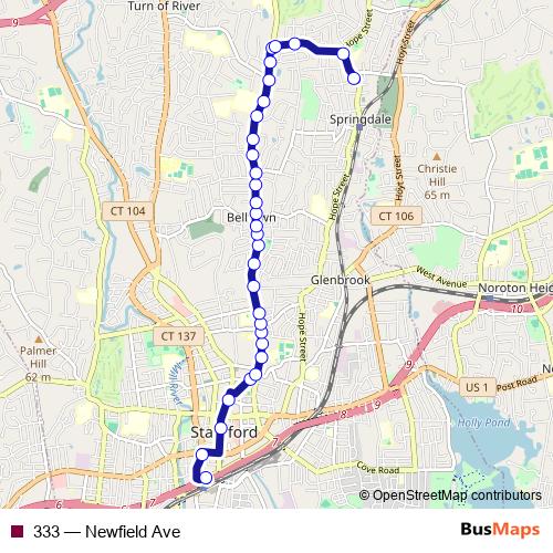 333 bus Line Map