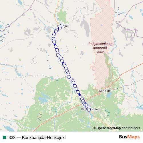 333 bus Line Map