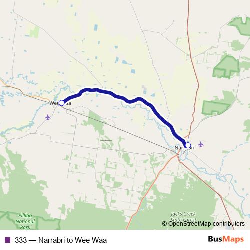 333 bus Line Map