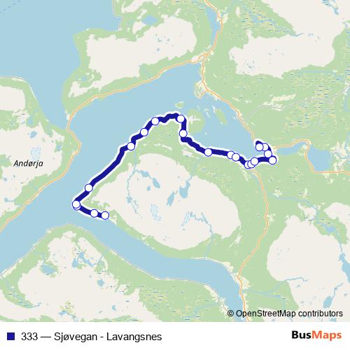 333 bus Line Map