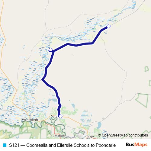 S121 bus Line Map