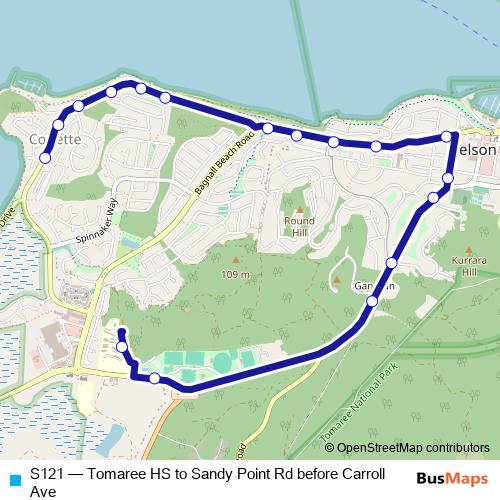 S121 bus Line Map