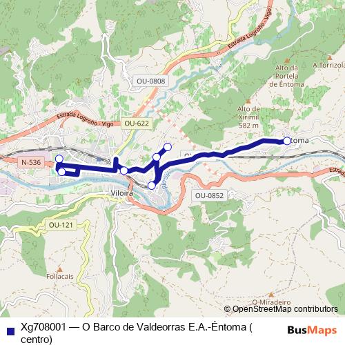 Xg708001 bus Line Map