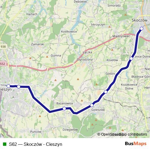 S62 rail Line Map