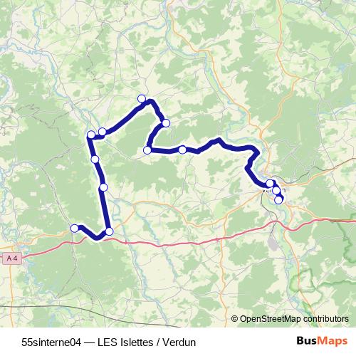 55sinterne04 bus Line Map
