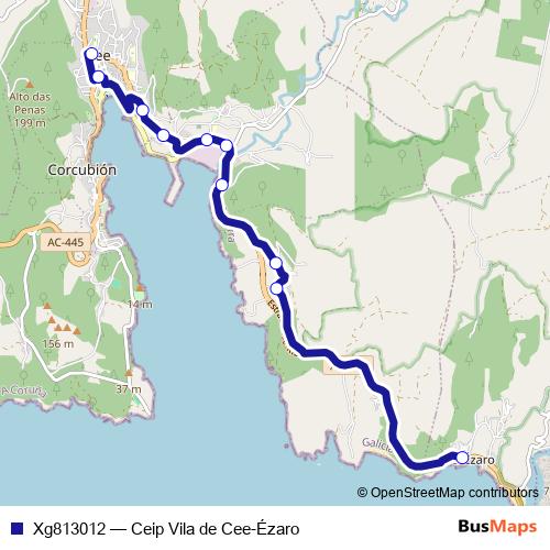 Xg813012 bus Line Map