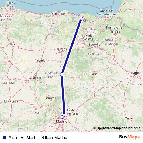 Alsa - Bil-Mad bus Line Map