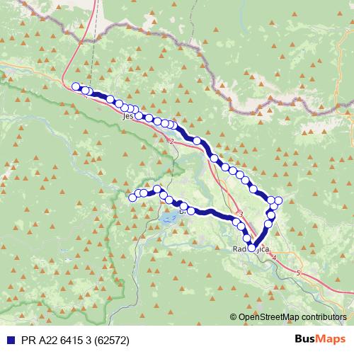 PR A22 6415 3 (62572) bus Line Map