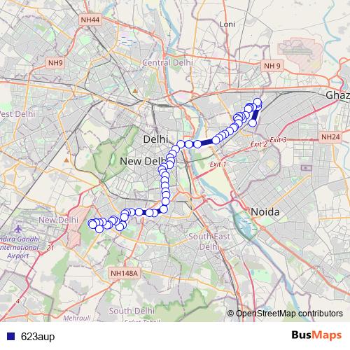 623aup bus Line Map