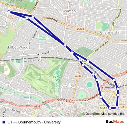 U1 bus Line Map