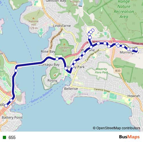 655 bus Line Map