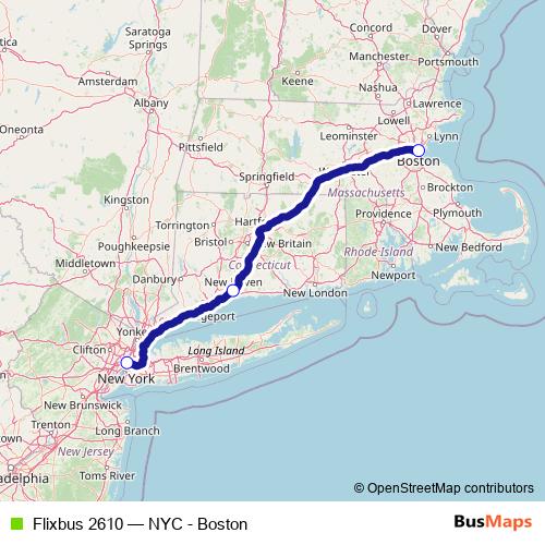 Flixbus 2610 bus Line Map
