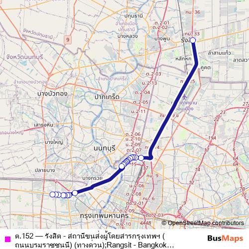 ต.152 bus Line Map