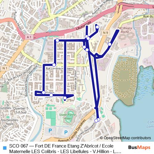 SCO 067 bus Line Map