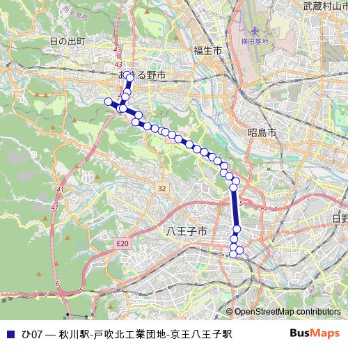 ひ07 bus Line Map