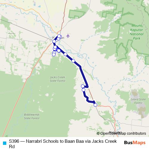S396 bus Line Map