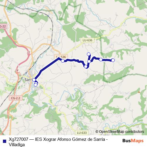 Xg727007 bus Line Map