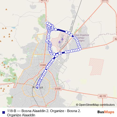 118-B bus Line Map