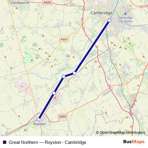 Great Northern bus Line Map