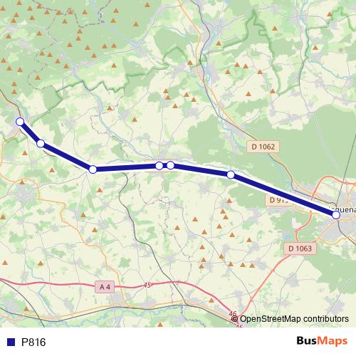 P816 bus Line Map