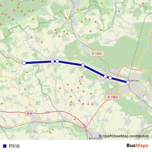 P816 bus Line Map