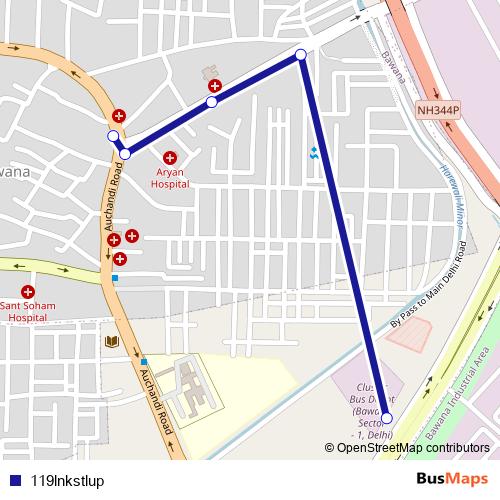 119lnkstlup bus Line Map