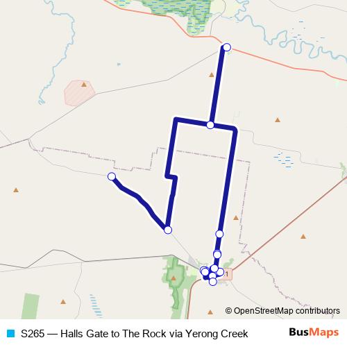 S265 bus Line Map