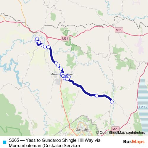 S265 bus Line Map