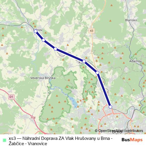xs3 bus Line Map