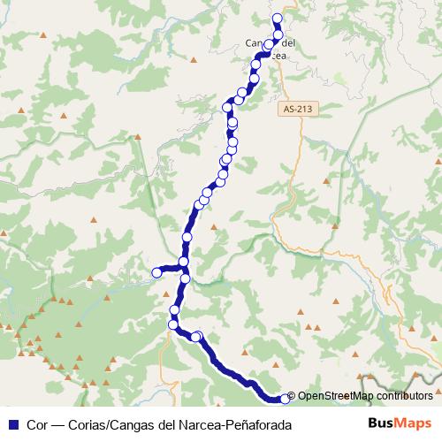 Cor bus Line Map