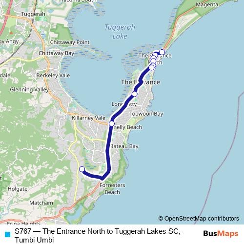 S767 bus Line Map