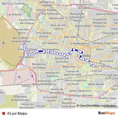 43 por Maipu bus Line Map