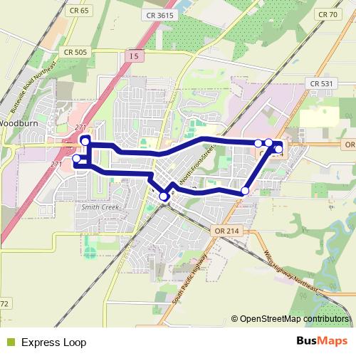 Express Loop bus Line Map